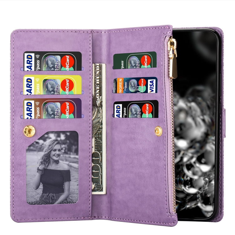 Multi-card Slots Starry Sky Laser Carving Glitter Zipper Horizontal Flip Leather Case with Holder & Wallet & Lanyard, For Samsung Galaxy A20e /  A10e, For Samsung Galaxy A40, For Samsung Galaxy M40 / A60, For Samsung Galaxy A6 (2018)                   ...