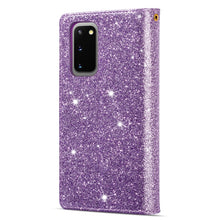 Load image into Gallery viewer, Multi-card Slots Starry Sky Laser Carving Glitter Zipper Horizontal Flip Leather Case with Holder &amp; Wallet &amp; Lanyard
