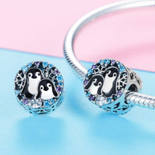 Load image into Gallery viewer, S925 Sterling Silver Penguin House Bracelet Accessories With Diamond Beads
