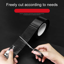 Load image into Gallery viewer, Universal Car Carbon Fiber Door Anti-collision Strip Protection Guards Trims Stickers Tape, 3cm x 3m, 3cm x 5m, 3cm x 10m, 5cm x 3m, 5cm x 5m, 5cm x 10m, 7cm x 3m, 7cm x 5m, 7cm x 10m, 10cm x 3m, 10cm x 5m, 10cm x 10m