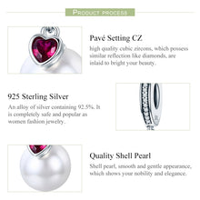 Load image into Gallery viewer, S925 Sterling Silver Pearl Heart Pendant DIY Bracelet Necklace Accessories