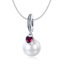 Load image into Gallery viewer, S925 Sterling Silver Pearl Heart Pendant DIY Bracelet Necklace Accessories