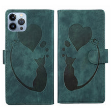 Load image into Gallery viewer, Pen Heart Cat Embossed Leather Phone Case, For iPhone 13 mini, For iPhone 12, For iPhone 12 Pro Max, For iPhone 12 Pro, For iPhone 12 mini, For iPhone 11 Pro Max, For iPhone 11, For iPhone 11 Pro