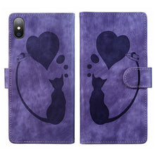 Load image into Gallery viewer, Pen Heart Cat Embossed Leather Phone Case, For iPhone X / XS, For iPhone XR, For iPhone XS Max, For iPhone 7 Plus / 8 Plus