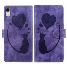 Load image into Gallery viewer, Pen Heart Cat Embossed Leather Phone Case, For iPhone X / XS, For iPhone XR, For iPhone XS Max, For iPhone 7 Plus / 8 Plus