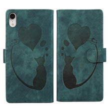 Load image into Gallery viewer, Pen Heart Cat Embossed Leather Phone Case, For iPhone X / XS, For iPhone XR, For iPhone XS Max, For iPhone 7 Plus / 8 Plus