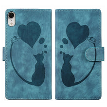 Load image into Gallery viewer, Pen Heart Cat Embossed Leather Phone Case, For iPhone X / XS, For iPhone XR, For iPhone XS Max, For iPhone 7 Plus / 8 Plus