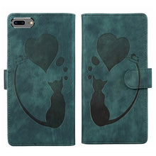 Load image into Gallery viewer, Pen Heart Cat Embossed Leather Phone Case, For iPhone X / XS, For iPhone XR, For iPhone XS Max, For iPhone 7 Plus / 8 Plus