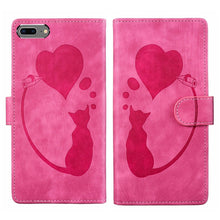 Load image into Gallery viewer, Pen Heart Cat Embossed Leather Phone Case, For iPhone X / XS, For iPhone XR, For iPhone XS Max, For iPhone 7 Plus / 8 Plus