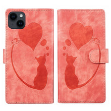 Load image into Gallery viewer, Pen Heart Cat Embossed Leather Phone Case, For iPhone 13 mini, For iPhone 12, For iPhone 12 Pro Max, For iPhone 12 Pro, For iPhone 12 mini, For iPhone 11 Pro Max, For iPhone 11, For iPhone 11 Pro