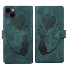 Load image into Gallery viewer, Pen Heart Cat Embossed Leather Phone Case, For iPhone 13 mini, For iPhone 12, For iPhone 12 Pro Max, For iPhone 12 Pro, For iPhone 12 mini, For iPhone 11 Pro Max, For iPhone 11, For iPhone 11 Pro