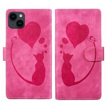 Load image into Gallery viewer, Pen Heart Cat Embossed Leather Phone Case, For iPhone 13 mini, For iPhone 12, For iPhone 12 Pro Max, For iPhone 12 Pro, For iPhone 12 mini, For iPhone 11 Pro Max, For iPhone 11, For iPhone 11 Pro