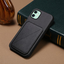 Load image into Gallery viewer, D04 Calf Texture Dual Card Slot Holder Phone Case, For iPhone 11, For iPhone 11 Pro, For iPhone X / XS, For iPhone XR, For iPhone XS Max, For iPhone 7 Plus / 8 Plus