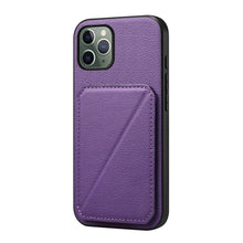 Load image into Gallery viewer, D04 Calf Texture Dual Card Slot Holder Phone Case, For iPhone 11, For iPhone 11 Pro, For iPhone X / XS, For iPhone XR, For iPhone XS Max, For iPhone 7 Plus / 8 Plus