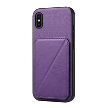 Load image into Gallery viewer, D04 Calf Texture Dual Card Slot Holder Phone Case, For iPhone 11, For iPhone 11 Pro, For iPhone X / XS, For iPhone XR, For iPhone XS Max, For iPhone 7 Plus / 8 Plus
