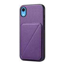 Load image into Gallery viewer, D04 Calf Texture Dual Card Slot Holder Phone Case, For iPhone 11, For iPhone 11 Pro, For iPhone X / XS, For iPhone XR, For iPhone XS Max, For iPhone 7 Plus / 8 Plus