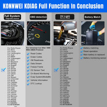 Load image into Gallery viewer, KONNWEI K DIAG Car OBDII Full System Diagnostic Scanner, K DIAG