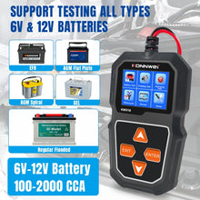 Load image into Gallery viewer, KONNWEI KW218 2.4 inch Color Screen Car Battery Tester, KW218