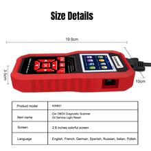 Load image into Gallery viewer, KONNWEI KW851 2 in 1 Car OBDll Scanner Diagnostic Tool Oil Service Light Reset, KW851