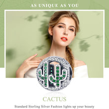 Load image into Gallery viewer, S925 Sterling Silver Pendant Vigor Cactus Beads DIY Bracelet Necklace Accessories