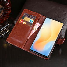 Load image into Gallery viewer, idewei Crazy Horse Texture Horizontal Flip Leather Case with Holder &amp; Card Slots &amp; Wallet, For Vivo X50 Pro, For ZTE Blade V 2020