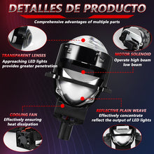 Load image into Gallery viewer, T01 1 Pair 3 inch Car Bifocal LED Lens Headlight, Left Driving, T01