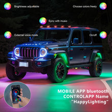 Load image into Gallery viewer, G6 RGB Colorful Car Chassis Light LED Music Atmosphere Light With 24-Button Remote Control, 8 in 1, 6 in 1, 4 in 1