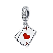 Load image into Gallery viewer, S925 Sterling Silver Red Heart A Pendant DIY Bracelet Necklace Accessories