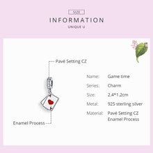 Load image into Gallery viewer, S925 Sterling Silver Red Heart A Pendant DIY Bracelet Necklace Accessories