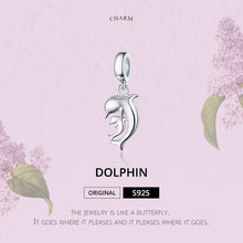 Load image into Gallery viewer, S925 Sterling Silver Dolphin Pendant DIY Bracelet Necklace Accessories