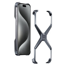Frameless X-shaped Metal Phone Case, For iPhone 15 Pro Max, For iPhone 15 Pro, For iPhone 15, For iPhone 13 / 14, For iPhone 13 Pro / 14 Pro, For iPhone 13 Pro Max / 14 Pro Max