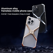 Load image into Gallery viewer, Frameless X-shaped Metal Phone Case, For iPhone 15 Pro Max, For iPhone 15 Pro, For iPhone 15, For iPhone 13 / 14, For iPhone 13 Pro / 14 Pro, For iPhone 13 Pro Max / 14 Pro Max