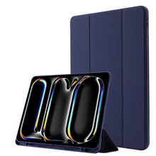 Load image into Gallery viewer, Skin Feel Tri-fold Leather Tablet Case with Pen Slot, For iPad Air 13 2026 / 2025 / 2024, For iPad Air 11 2026 / 2025 / 2024, For iPad Pro 13 2025 / 2024, For iPad Pro 11 2025 / 2024
