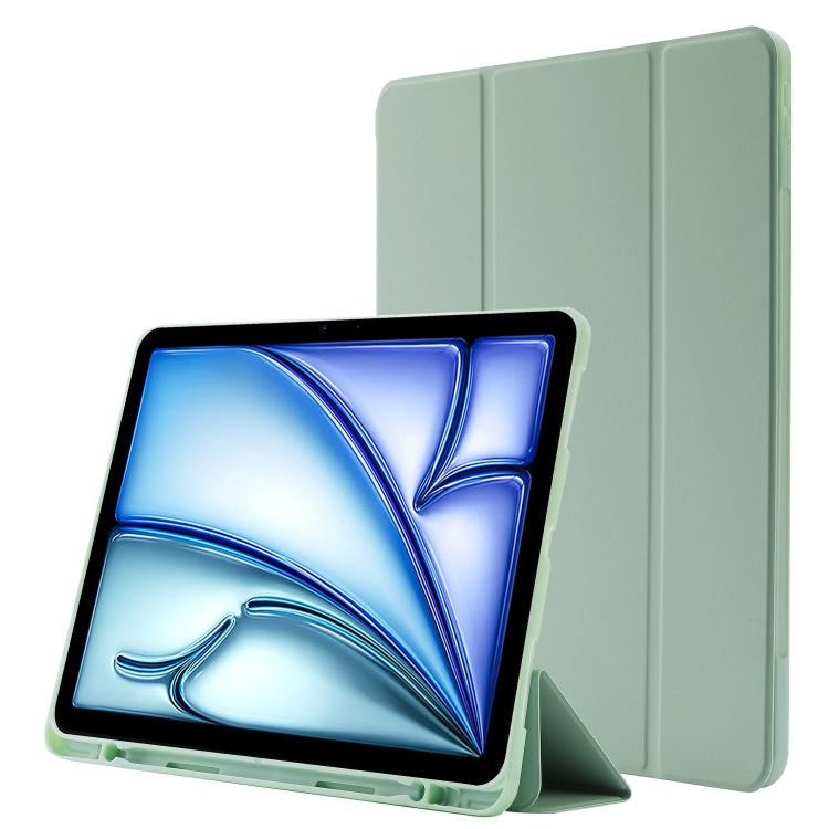 Skin Feel Tri-fold Leather Tablet Case with Pen Slot, For iPad Air 13 2026 / 2025 / 2024, For iPad Air 11 2026 / 2025 / 2024, For iPad Pro 13 2025 / 2024, For iPad Pro 11 2025 / 2024