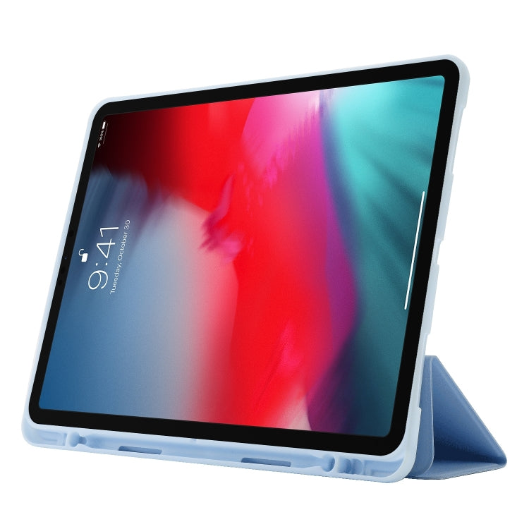 Skin Feel Tri-fold Leather Tablet Case with Pen Slot, For iPad Air 13 2026 / 2025 / 2024, For iPad Air 11 2026 / 2025 / 2024, For iPad Pro 13 2025 / 2024, For iPad Pro 11 2025 / 2024