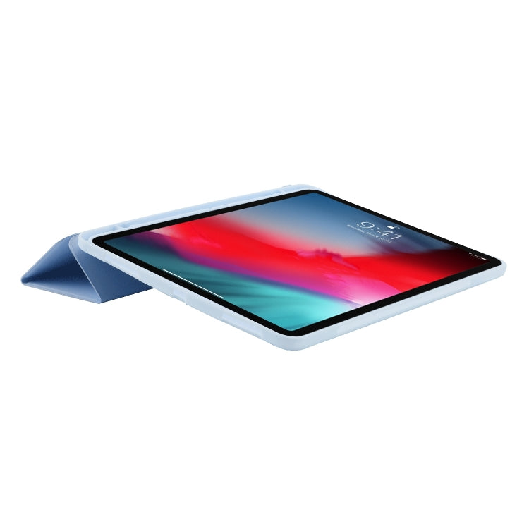 Skin Feel Tri-fold Leather Tablet Case with Pen Slot, For iPad Air 13 2026 / 2025 / 2024, For iPad Air 11 2026 / 2025 / 2024, For iPad Pro 13 2025 / 2024, For iPad Pro 11 2025 / 2024