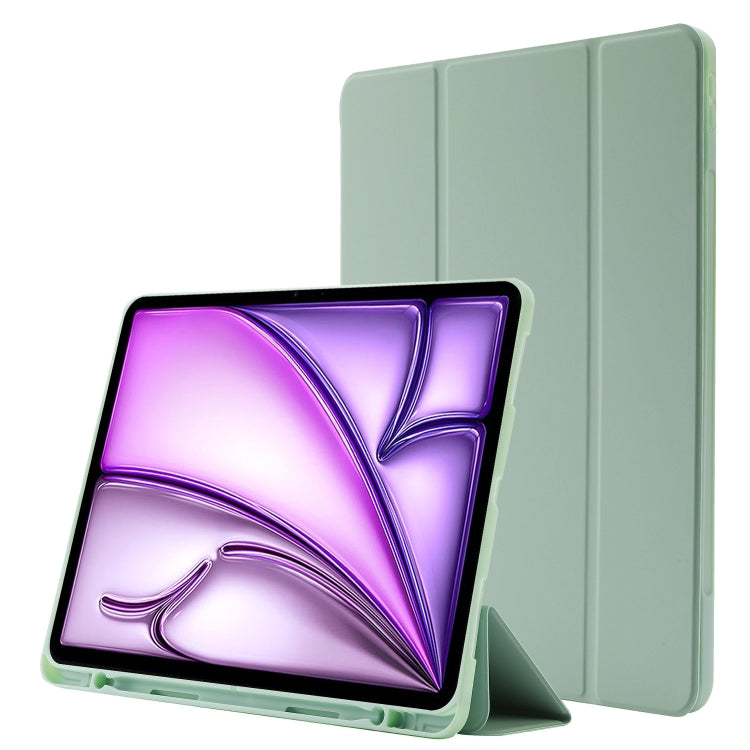 Skin Feel Tri-fold Leather Tablet Case with Pen Slot, For iPad Air 13 2026 / 2025 / 2024, For iPad Air 11 2026 / 2025 / 2024, For iPad Pro 13 2025 / 2024, For iPad Pro 11 2025 / 2024