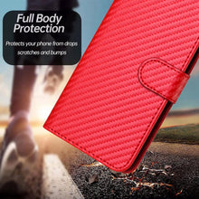 Load image into Gallery viewer, YX0070 Carbon Fiber Buckle Leather Phone Case with Lanyard, For iPhone 12 mini, For iPhone 11 Pro Max, For iPhone 11, For iPhone 11 Pro, For iPhone X / XS, For iPhone XR