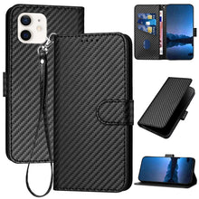 Load image into Gallery viewer, YX0070 Carbon Fiber Buckle Leather Phone Case with Lanyard, For iPhone 12 mini, For iPhone 11 Pro Max, For iPhone 11, For iPhone 11 Pro, For iPhone X / XS, For iPhone XR