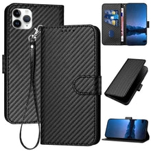 Load image into Gallery viewer, YX0070 Carbon Fiber Buckle Leather Phone Case with Lanyard, For iPhone 12 mini, For iPhone 11 Pro Max, For iPhone 11, For iPhone 11 Pro, For iPhone X / XS, For iPhone XR