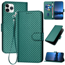 Load image into Gallery viewer, YX0070 Carbon Fiber Buckle Leather Phone Case with Lanyard, For iPhone 12 mini, For iPhone 11 Pro Max, For iPhone 11, For iPhone 11 Pro, For iPhone X / XS, For iPhone XR