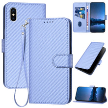 Load image into Gallery viewer, YX0070 Carbon Fiber Buckle Leather Phone Case with Lanyard, For iPhone 12 mini, For iPhone 11 Pro Max, For iPhone 11, For iPhone 11 Pro, For iPhone X / XS, For iPhone XR