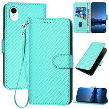 Load image into Gallery viewer, YX0070 Carbon Fiber Buckle Leather Phone Case with Lanyard, For iPhone 12 mini, For iPhone 11 Pro Max, For iPhone 11, For iPhone 11 Pro, For iPhone X / XS, For iPhone XR