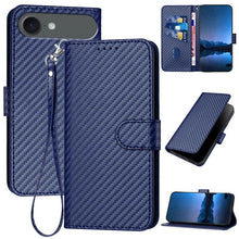 Load image into Gallery viewer, YX0070 Carbon Fiber Buckle Leather Phone Case with Lanyard, For iPhone 17e / 16e, For iPhone 17 Pro Max, For iPhone 17 Pro, For iPhone 17, For iPhone Air, For iPhone 16 Pro Max