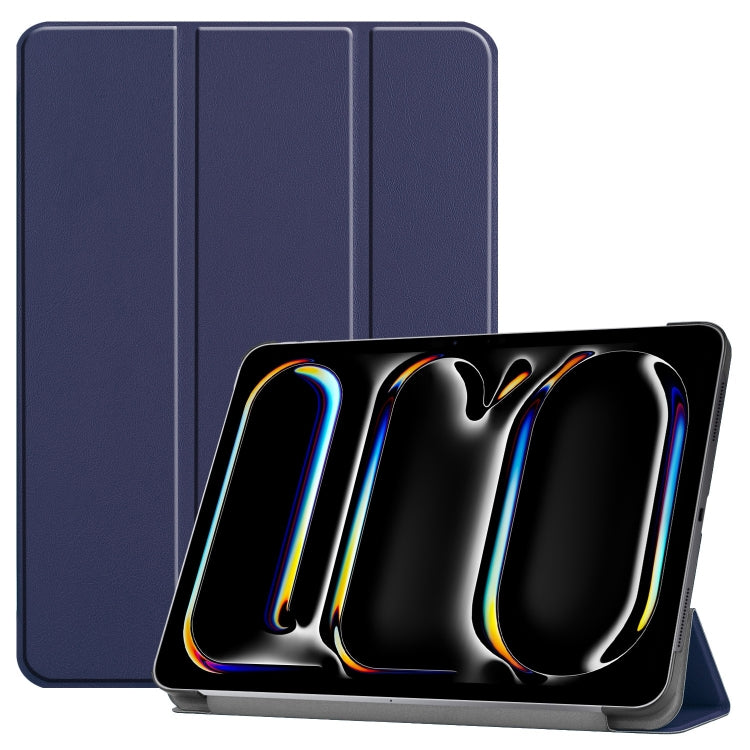 Custer Pure Color 3-Fold Holder Smart Leather Tablet Case, For iPad mini 8 2026, For iPad Air 13 2026 / 2025 / 2024, For iPad Pro 13 2025 / 2024