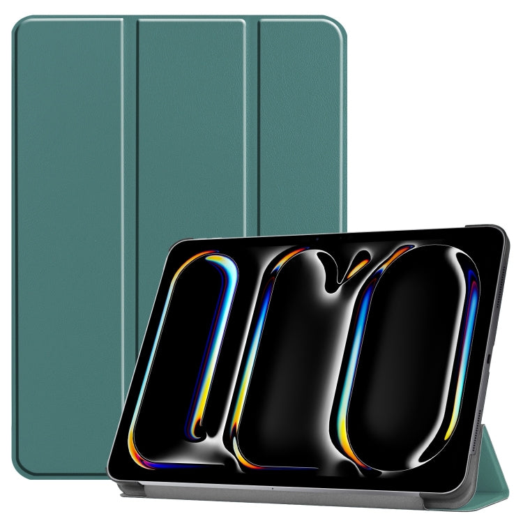 Custer Pure Color 3-Fold Holder Smart Leather Tablet Case, For iPad mini 8 2026, For iPad Air 13 2026 / 2025 / 2024, For iPad Pro 13 2025 / 2024