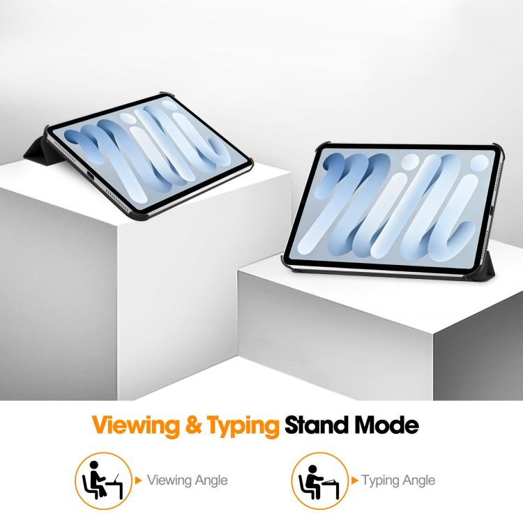 Custer Pure Color 3-Fold Holder Smart Leather Tablet Case, For iPad mini 8 2026, For iPad Air 13 2026 / 2025 / 2024, For iPad Pro 13 2025 / 2024