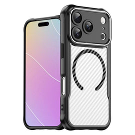Carbon Fiber Texture MagSafe Translucent Phone Case, For iPhone 18 Pro, For iPhone 18 Pro Max, For iPhone 17e / 16e, For iPhone 16 Pro Max, For iPhone 16 Pro, For iPhone 16 Plus, For iPhone 16, For iPhone 14, For iPhone 11