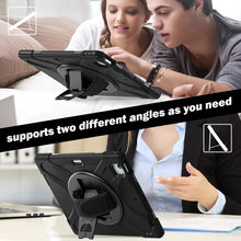 Load image into Gallery viewer, Rotatable Holder Silicone Hybrid PC Tablet Case with Shoulder Strap, For iPad Air 13 2026 / 2025 / 2024, For iPad Air 11 2026 / 2025 / 2024, For iPad Pro 13 2025 / 2024, For iPad Pro 11 2025 / 2024