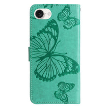 Load image into Gallery viewer, 3D Butterfly Embossed Pattern Flip Leather Phone Case, For iPhone 17e / 16e, For iPhone 16 Pro Max, For iPhone 16 Pro, For iPhone 16 Plus, For iPhone 16